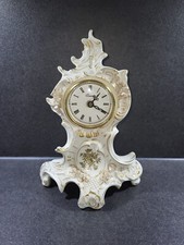 Porzellan Kaminuhr / Tischuhr