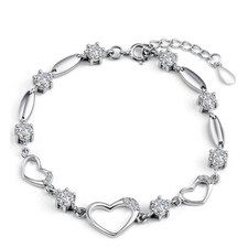 Armband herz mit zirkonia - mit,