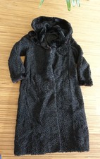 Persianer Mantel mit Kapuze (abnehmbar) schwarz gebraucht