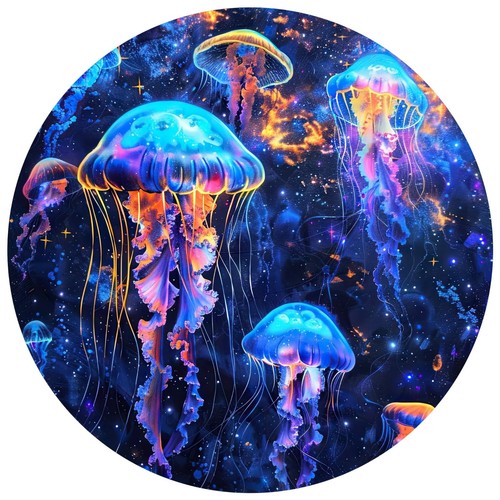 Sticker qualle - 5x,