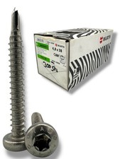 Edelstahl A2 Bohrschrauben Flachkopf Ø 4,8x38 - 300Stk. / Linsenkopf / Holz3