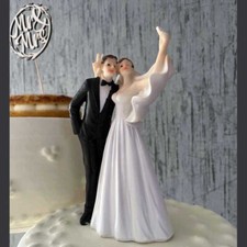 Hochzeit – witzige Tortenfigur Brautpaar "Selfie"