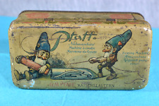 ALTE BLECHDOSE / BLECHSCHACHTEL - PFAFF NÄHMASCHENE - MIT ZWERGENMOTIV