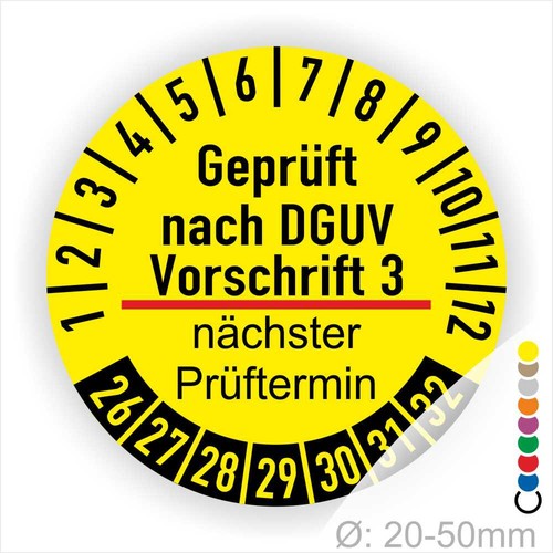 Prüfplaketten dguv bgv alt - dguv-bgv,