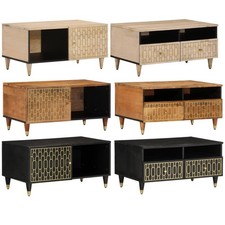 Couchtisch Beistelltisch mit Stauraum Teetisch Massivholz Wohnzimmer Sofatisch