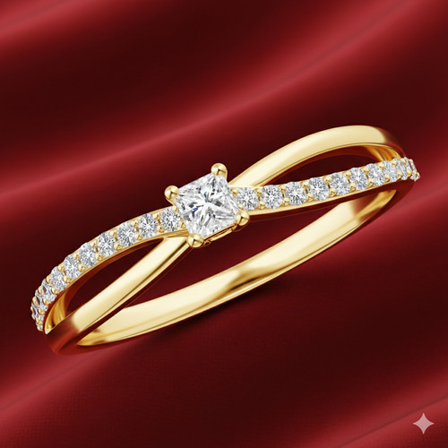 Gold verlobungsring prinzessin - gold,