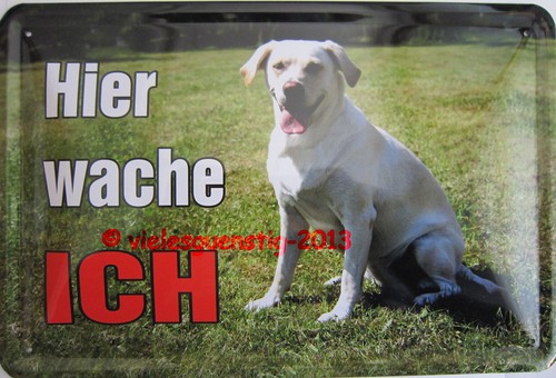 Blechschild 20x30 hier - blechschild,