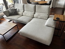 W. Schillig Sofa „Broadway“ Modell 16777 – Luxuskomfort in Silver Grey & Hocker