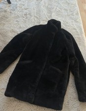 Pelz Jacke Schwarz In Größe S 36