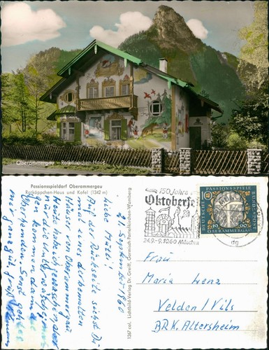 Ansichtskarte oberammergau - ansichtskarte,