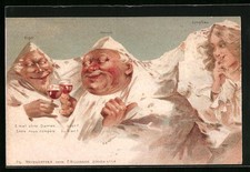 Künstler-AK F. Killinger Nr. 114: E´ mal ohne Damen ... oder? Berg mit Gesicht  