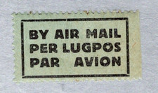 ein   alter  LUFTPOSTaufkleber