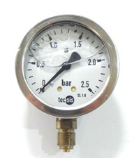 tecsis Manometer 0-2,5 bar | Ø ca. 67 mm | Cl. 1.6 | 1/4" senkrecht | Glycerin