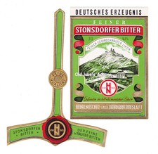 x7577 BRESLAU - Wrocław Heinrich Nitschke STONSDORFER BITTER Etikett label