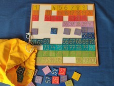Zahlenbrett / Rechenbrett für Kinder ab 5Jahren Lindenholz handbemalt Lernspiel