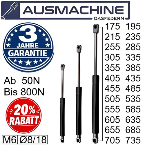 Gasdruckfeder mit kugelpfanne - gasdruckfeder,