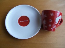 Espressotasse  Weihnachten  Keramik neu rot weiß Julius Meinl Mokkatasse