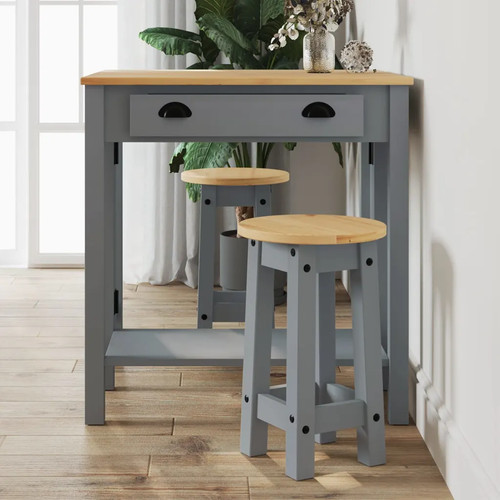 Barhocker 2er set grau - 2er,