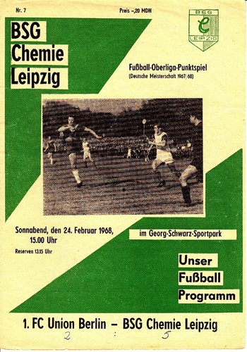 Ddr oberliga 68 chemie - ddr, 24.02.68