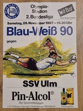 Fußball - Bundesliga 1987 - Blau-Weiß 90 Berlin - SSV Ulm - Spielplakat