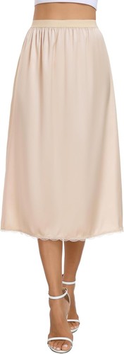 Damen satin unterrock lang - damen,