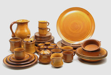 SAINT CLEMENT Provencal Cognac Komplettservice 40 Teile Kaffeeservice Keramik