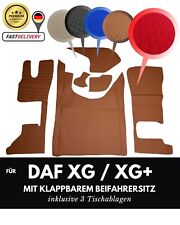LKW Fußmatten passend für DAF XG XG+ mit klappbarem Beifahrersitz Glattleder SET
