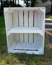 2x WEISSE OBSTKISTEN MIT ZWISCHENBODEN KURZ SCHUHREGAL SCHUHSCHRANK 