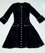 Samt mantel kleid gehrock - kleid,