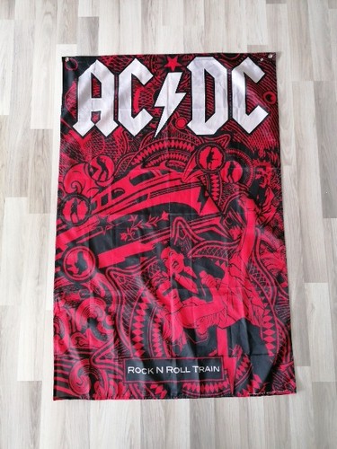 Acdc rock roll - roll, fahne