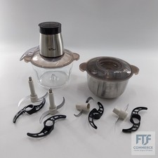 Bear 2L+1.8L Zerkleinerer Elektrisch Mini, 600W 2 Geschwindigkeitsstufen, Häcksl