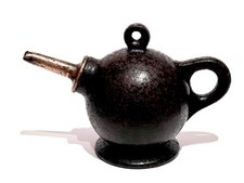 Seltene norwegische Grubenlampe (Buser) – Gusseisen & Messing – 19. Jh. –Bergbau