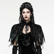 PUNK RAVE Gothic Umhang Black