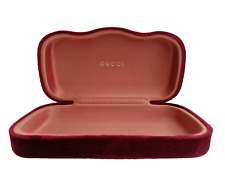 NEU Original Brillen Etui von GUCCI ROT Samt incl. Tuch feste Box