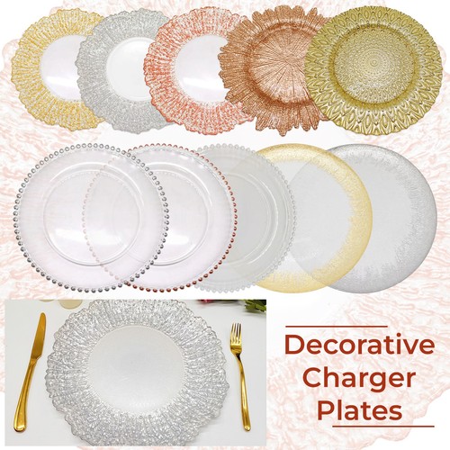Glas unterteller hochzeit - 13",