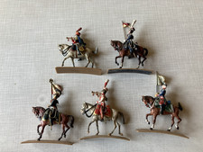 Figuren (alt) - 5 Stück - Husaren - Fahnenträger - Napoleon - Kunststoff - 10 cm