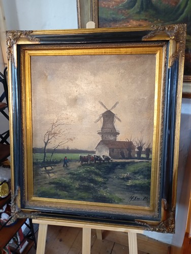 Antik ölgemälde auf leinwand - antik,
