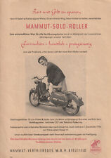 Prospekt MAMMUT SOLO ROLLER original 1 Seite