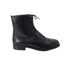 Bally Herren Stiefel Leder Budapester Lochung Schwarz Größe 41,5 (7,5)