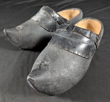 Antike Vintage Mode Herren Holz Clogs - groß - französisch ? Holz Milne Griffe