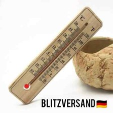 Wand Thermometer Außen Innen Holz Außenthermometer Analog Raum Gartenthermometer