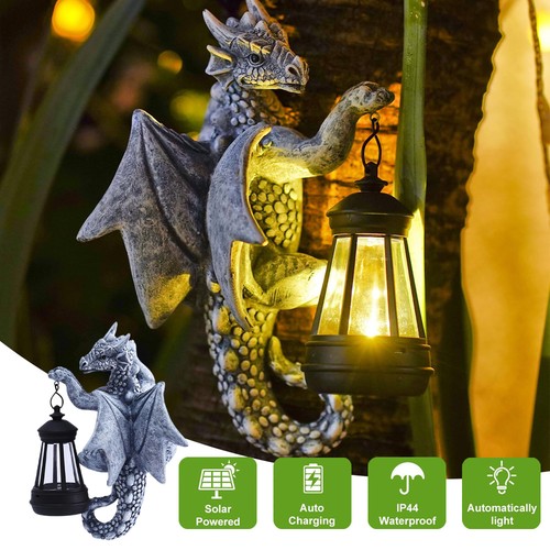 Solar gartenfigur drachen mit - gartenfigur,