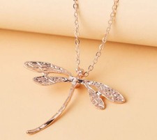 Halskette rosegold libelle - halskette,