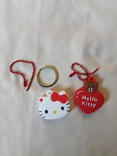 Hello Kitty  Schlüsselkappen 2stk Mit Keyring Und Ketten Unbenutzt Top Zustand 