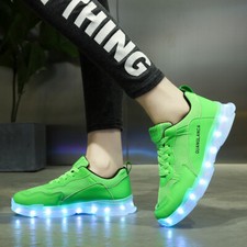 LED beleuchtete Turnschuhe USB Aufladen Leuchtschuhe Blinkschuhe Sneaker T71