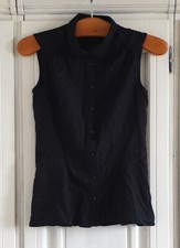 Ärmellose Bluse schwarz S 36