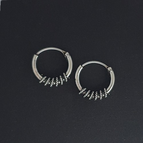 Bali creolen silber - bali, 925