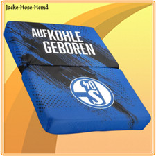 FC Schalke 04 Sitzkissen Klappkissen Kissen Logo Wappen Blau Gr.36x26x4cm NEU