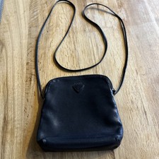 Vintage Joop Damen Kleine Handtasche /Umhängetasche Schwarz Leder