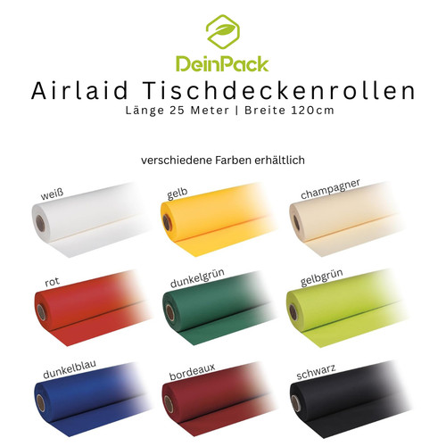 Airlaid tischtuchrolle 25m - 25m, x